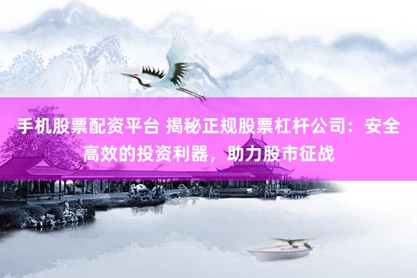 手机股票配资平台 揭秘正规股票杠杆公司：安全高效的投资利器，助力股市征战