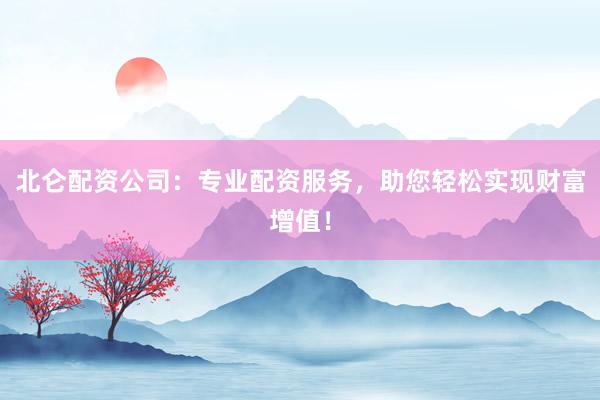 北仑配资公司：专业配资服务，助您轻松实现财富增值！