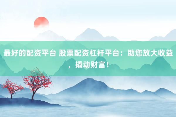 最好的配资平台 股票配资杠杆平台：助您放大收益，撬动财富！