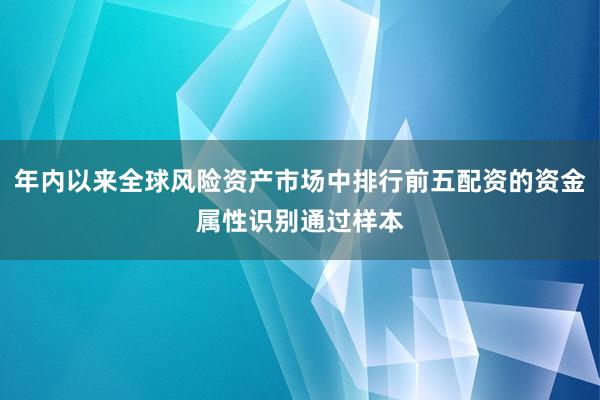 年内以来全球风险资产市场中排行前五配资的资金属性识别通过样本